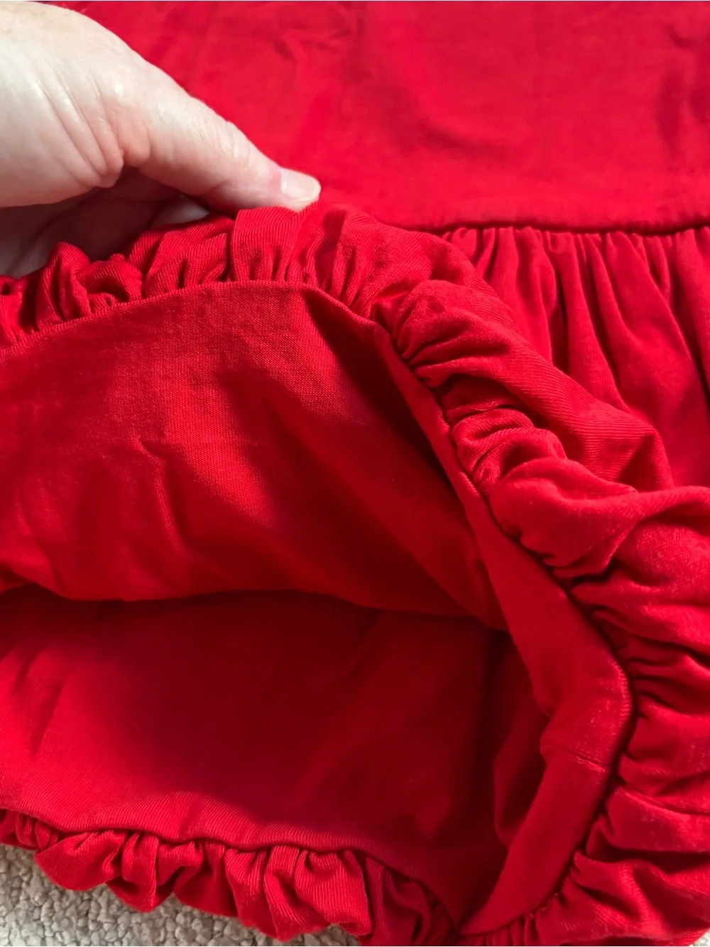 Ralph Lauren Red Sleeveless Bubble-Hem Girls' Dress